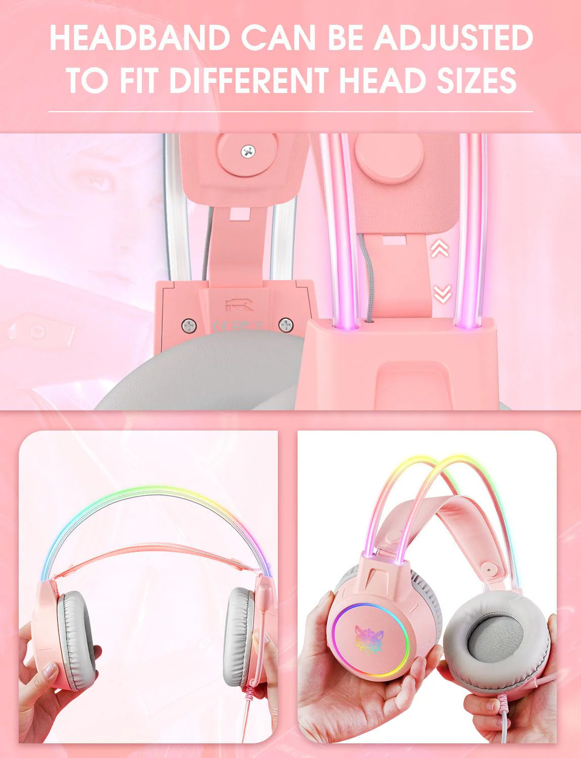 ONIKUMA X15 PRO RGB Gaming Headset – 50mm Hoparlör, Gürültü Engelleme Mikrofonu, PC, Xbox ve PS4 Uyumlu